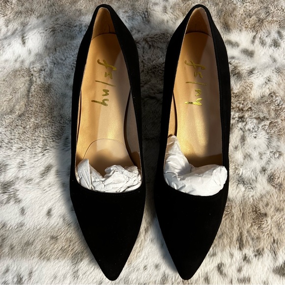 New French Sole Suede Wedge Pumps “Clap” Sz 7 - Picture 6 of 12